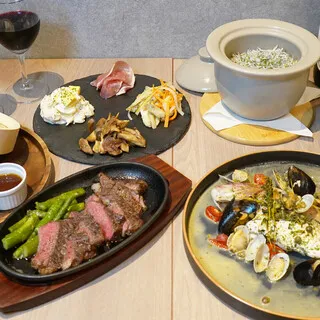 飲み放題付き全6品コース