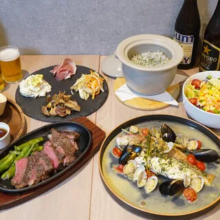 飲み放題付き全7品コース